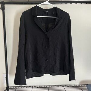 New with Tag Theory Fitted Blouse in Black Size Medium
